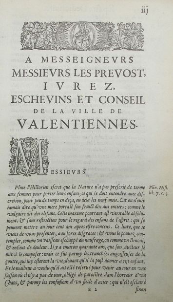 null D'OUTREMAN (Henri). History of the City and Count of Valentiennes.

Divided...