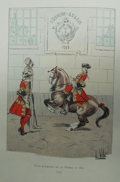 null [MILITARY]. Collective.

Album of the French Army (from 1700 to 1870), 40 color...