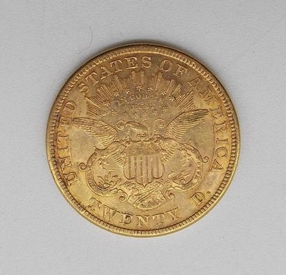  Une pièce 20 Dollars Or, Liberty Head, double Eagles, 1876. 
Poids : 33,40grs. 
...