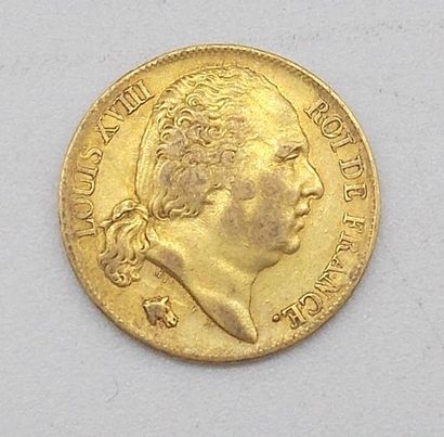 null Une pièce de 20 Francs Or, Louis XVIII, tête nue, 1847 W.

Poids : 6,41grs.



Estimation...