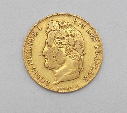 null Une pièce de 20 Francs Or, Louis Philippe I, 1839 A.

Poids : 6,36grs.



Estimation...