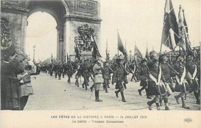 null 51 MILITARIA POSTCARDS: Paris. Including" Poster-Military Government of Paris-Army...