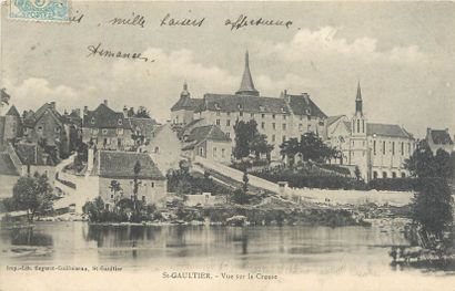 null 25 CARTES POSTALES INDRE : La Ville de Saint Gaultier. Dont" Souvenir de St...