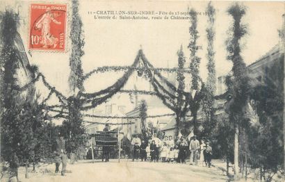 null 12 CARTES POSTALES FETES : Sélection Indre. "Environs d'Argenton-Saint Marcel-L'Assemblée,...