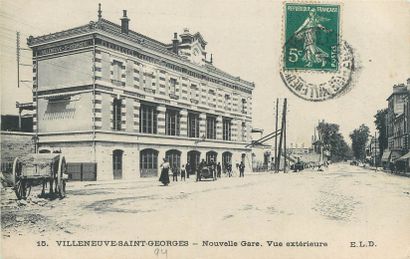 null 18 POST CARDS STATIONS & TRAMWAYS : Val de Marne. "11cp-Les Gares : Ablon-La...