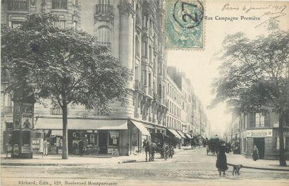 null 17 POSTCARDS PARIS: 14th Arrondissement. Including" Rue Campagne Première, Parc...