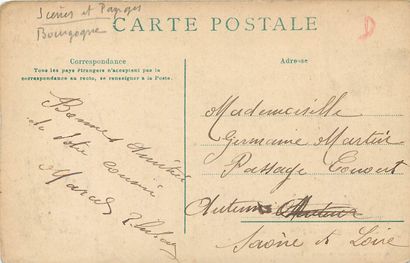 null 6 CARTES POSTALES METIERS : Petite Sélection Province. "Un pressoir bourguignon-Beaune...