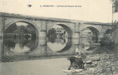 null 13 CARTES POSTALES LES LAVANDIERES : Sélection Indre. "Argenton-Le Viaduc, Argenton-Le...