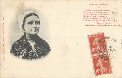 null 25 TYPES POST CARDS: Berry selection. Including" 110-Châteauroux-Type of Berrichonne,...