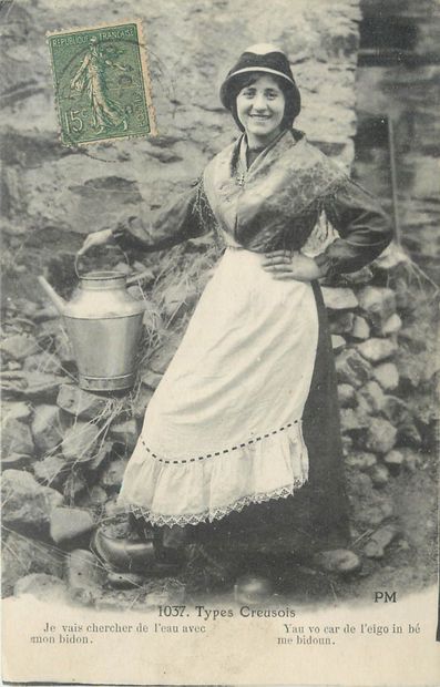 null 9 POSTCARDS SCENES & TYPES : La Creuse. "Crozant-Type of the Country (Old Woman,...