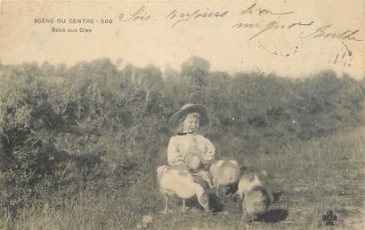 null 10 POSTCARDS SCENES & TYPES: Center. "10-The Peasants of the Center-Old Grandmother...