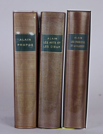 null BIBLIOTHEQUE DE LA PLEIADE (trois volumes) :

Alain

-propos (un volume) 1956

-les...