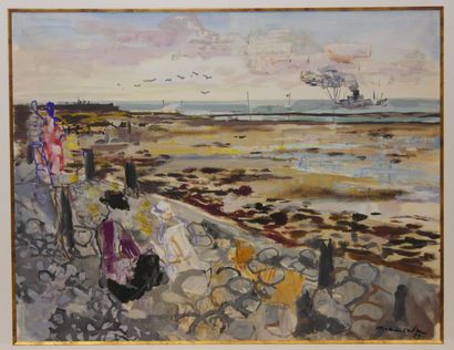 null Emilio GRAU-SALA (1911-1975)

Front de mer à Trouville 

Aquarelle sur papier...