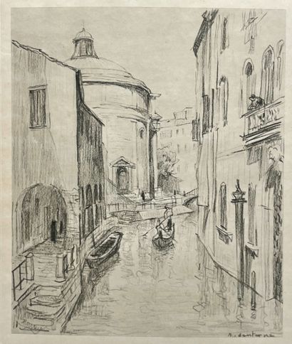 null Robert SANTERNE (1903-1983)

Vue des Canaux de Venise

Gravure sur papier signée...