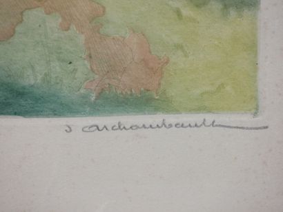 null Jacques ARCHAMBAULT (XIX-XX)

Paysage du Pays Basque

Gravure en couleurs signée...