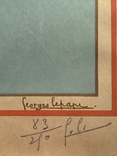 null Georges LEPAPE (1887-1971) d'après 

Le gouter 

Lithographie en couleur signée...