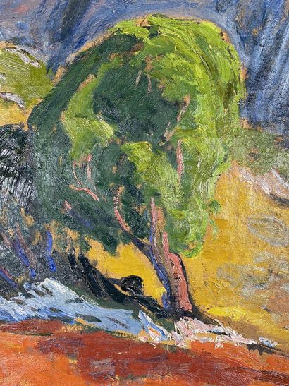null René SEYSSAUD (1867-1952)

Mediterranean landscape 

Oil on canvas signed in...