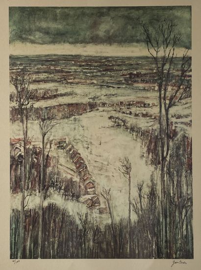 null 
School of the XXth century 




Snowy landscape 




Lithograph in color numbered...