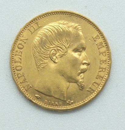 null Une pièce de 20 Francs Or, Napoléon, tête nue, 1859 A.

Poids : 6,42grs.



Estimation...