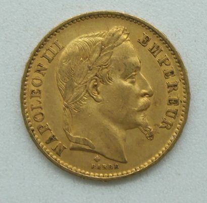 null Une pièce de 20 Francs Or, Napoléon, tête laurée, 1869 BB.

Poids : 6,42grs.



Estimation...