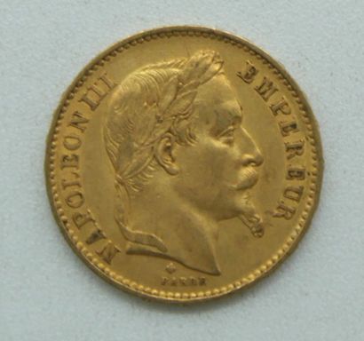 null Une pièce de 20 Francs Or, Napoléon, tête laurée, 1869 BB.

Poids : 6,42grs.



Estimation...