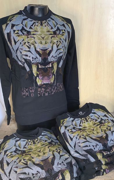 null Lot of 23 MY BRAND sweatshirts model "TIGER SWEATER" long sleeves with black...