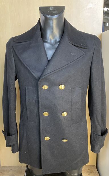 null VERSACE COLLECTION, Black double breasted jacket model "CABAN", size 52 (Italian...
