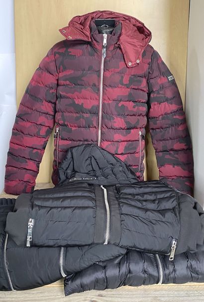null Lot of 31 MY BRAND down jackets various black models and a burgundy model with...