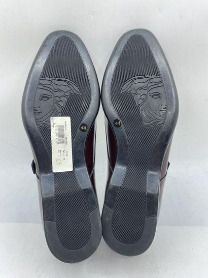 null Lot de 2 paires de chaussures de costume VERSACE COLLECTION, taille 44, noir...