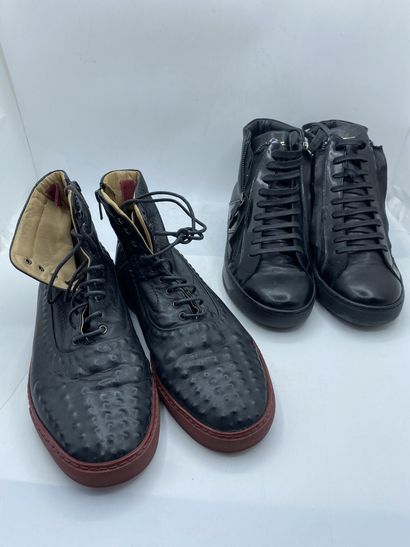 ALEXANDER MCQUEEN, Pair of black sneakers,...