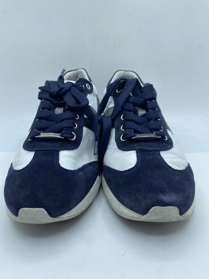 RICHMOND, Pair of white and navy blue sneakers,...