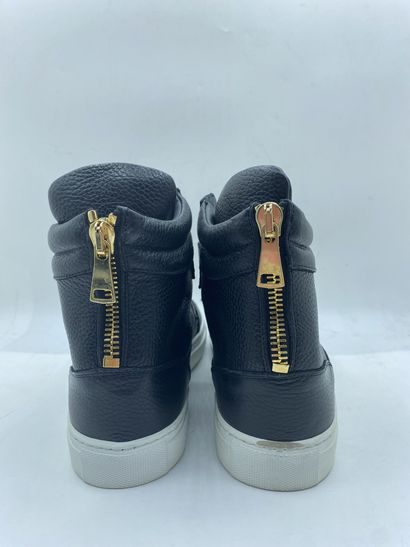 null LOUIS LEEMAN, Pair of sneakers model "High Top Sneaker with Metal Accesso" black,...