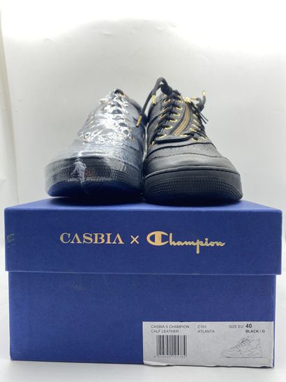 null CASBIA X CHAMPION, Pair of sneakers model "Calf Leather Atlanta" black, size...