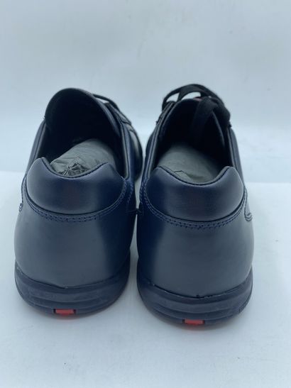 null PRADA, Pair of sneakers model "Plume + Spazzolatto" dark blue, size 10 (UK size...