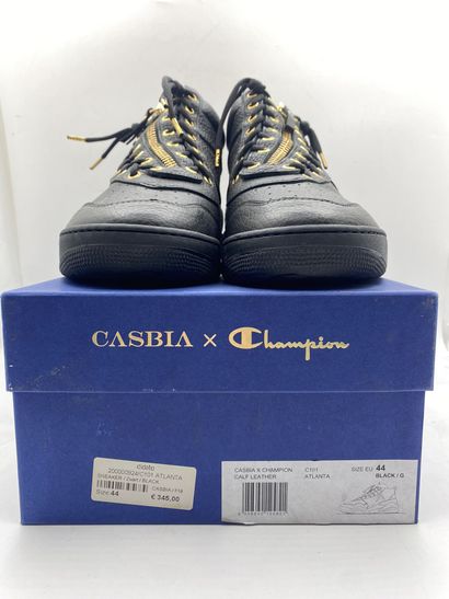 null CASBIA X CHAMPION, pair of sneakers model "Calf Leather Atlanta" black, size...