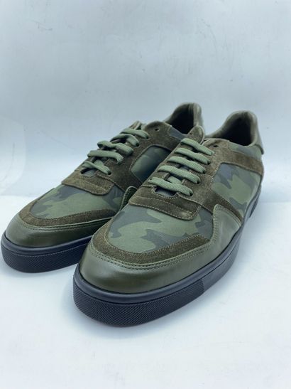 null MY BRAND EXCLUSIVE, Pair of sneakers model "Camo Stud Runner" green khaki, size...