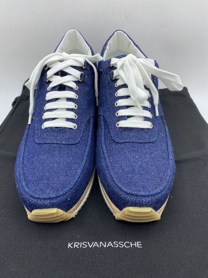 null KRISVANASSCHE, Pair of sneakers model "Sneakers with Piping" dark blue, size...