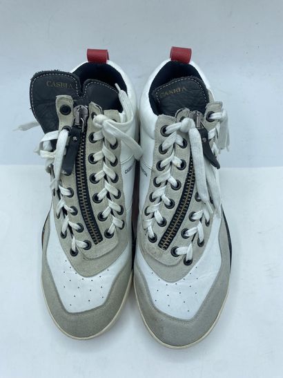 null CASBIA X CHAMPION, Pair of sneakers model "Calf Leather + Suede Atlanta" white,...