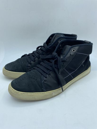 null YVES SAINT LAURENT, Pair of sneakers probably model "Malibu Light Mid Per" black,...