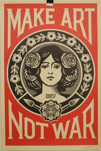 null FAIREY Shepard (1970) aka OBEY 

Make art not war

Polychrome lithographed poster,...