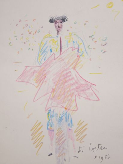 null D'après Jean COCTEAU (1889-1963)

Le Torero 

Gravure en couleurs signée, datée...