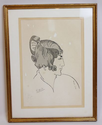 Léo LELÉE (1872-1947) 
Young woman in profile...