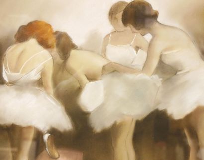 null René Pierre DE OLINDA (1893-?)

The dancers 

Pastel on paper signed on the...