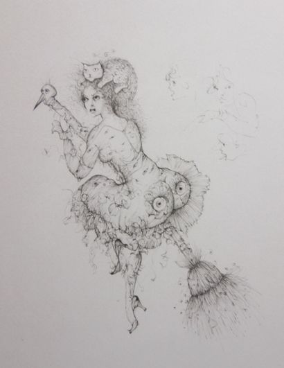 null Leonor FINI (1908-1996)

The witch

Lithograph on paper numbered 82/175 lower...