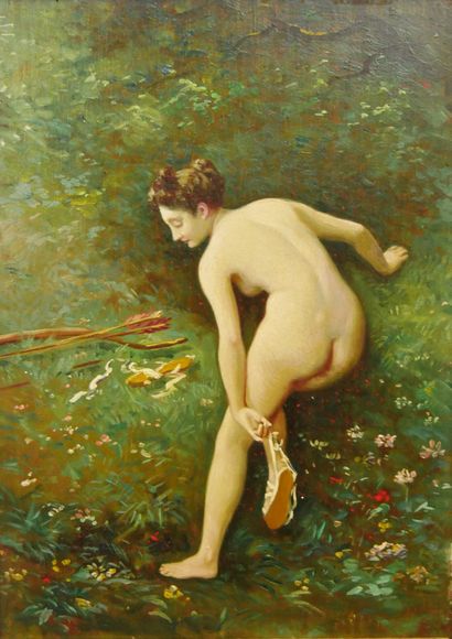 null French school of the XXth century

Diana at the Bath

Oil on panel

33 x 24...