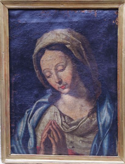 null French school around 1700

Portrait of the Virgin 

Oil on canvas 

34 x 25...