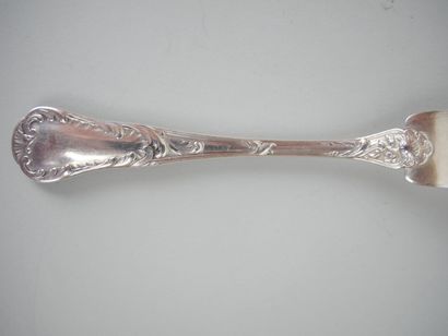 null CHRISTOFLE

12 silver plated cutlery for serving fish with foliage and shells....