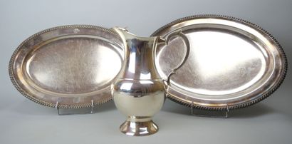 Lot in silver plated metal including: 

2...