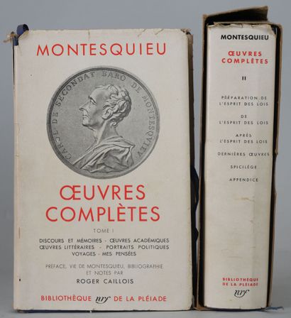 null BIBLIOTHEQUE DE LA PLEIADE. 

MONTESQUIEU, oeuvres complètes. (2 volumes) 

1949...