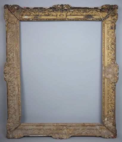 Rectangular frame in wood, formerly gilded...
